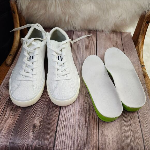 Rothy's The Lace-up Bright white knit sneakers sz 7 - Picture 13 of 14